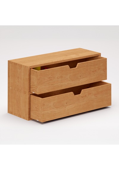 Desna İki Katlı İki Çekmeceli Mini Dolap 34 Cm Uzunluk X 12.1 Cm Genişlik X 18.4 Cm Woodsaka Doğal Ahşap