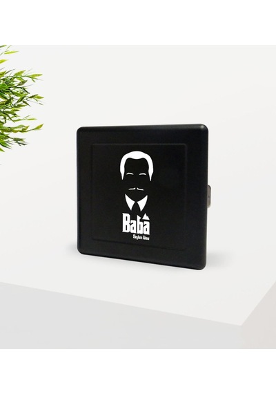 Kişiye Özel Godfather Baba Tasarımlı Siyah Metal Sigara Tabakası- N11.1582