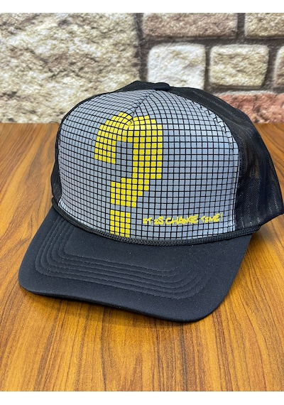 Hamze Trucker Model Baskılı Hafif Yazlık Beyzbol Cap Şapka Siyah - Gümüş