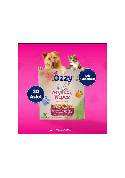 Hijyenik Evcil Hayvan Tüy & Pati Temizleme Mendili - Hygienic Pet Cleaning Wipes - 30 Adet / Pcs - 701162619