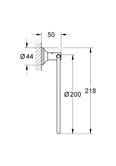 Grohe Essentials Authentic Havlu Halkası, 1 Adet, 40655001, Gümüş, 40655001 Genel