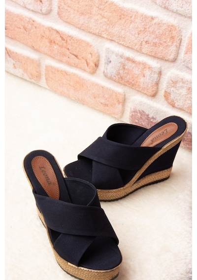 Fox Shoes Lacivert Kadın Terlik F674072005
