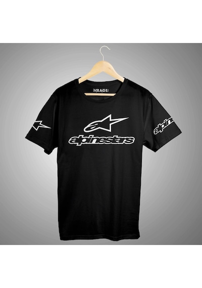 Startmore Alpinestars Baskılı Tişört Siyah