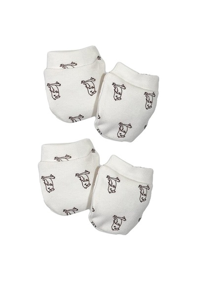 Tinylamb Kuş Desenli Bebek Eldiven Seti - 2 Takım Çok Renkli