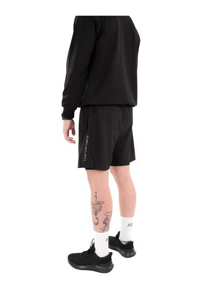 Musclecloth Performance 2 In 1 Erkek Taytlı Şort Siyah Siyah