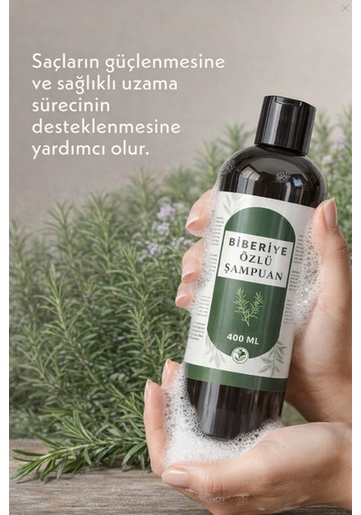 Herbliss Biberiye Saç Bakım Şampuanı Dökülmeye Karşı Sağlıklı Saç Uzatan Onarıcı Besleyici 400 Ml