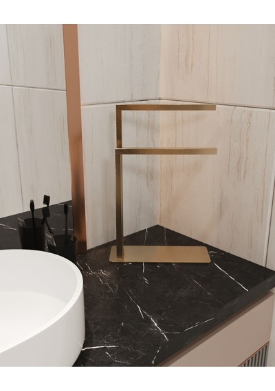 Aju Havluluk Tezgah Üzeri Kağıt Havluluk Ev Banyo Dekorasyonu Paslanmaz Metal Montaj Gerektirmez Gold Gold