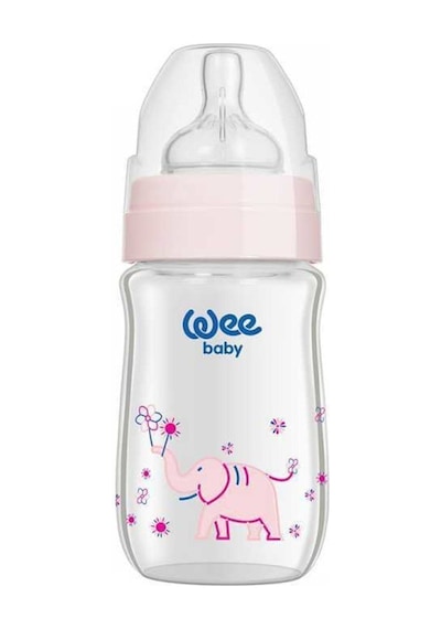 Wee Baby 140 Cam Biberon Isıya Dayanıklı 180 Ml - Pembe