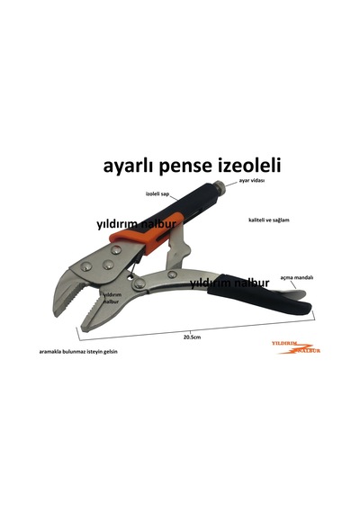 Ayarlı Pense Papağan Pense İzoleli