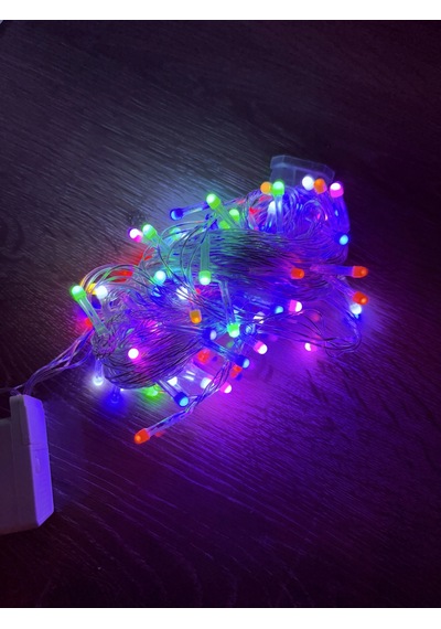 10m 100 Led Damla Uçlu Rgb Işık Şeffaf Kablo Mz-17-10 Tdrtr
