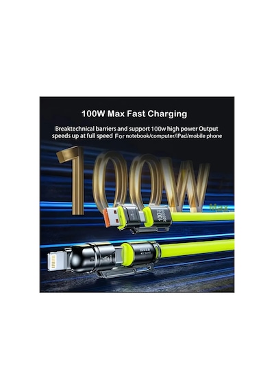 Shenzhen 4-in-1 100w Maksimum Süper Hızlı Şarj Kablosu, Çoklu Port 2 Mt