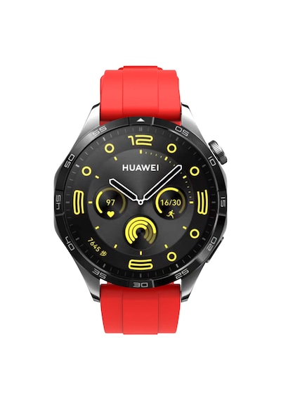Huawei Gt4 22mm Uyumlu Sbt- Krd-95 Silikon Kordon-kırmızı