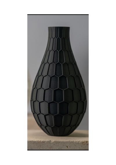 Modern Dekoratif Vazo 20 Cm Siyah Siyah