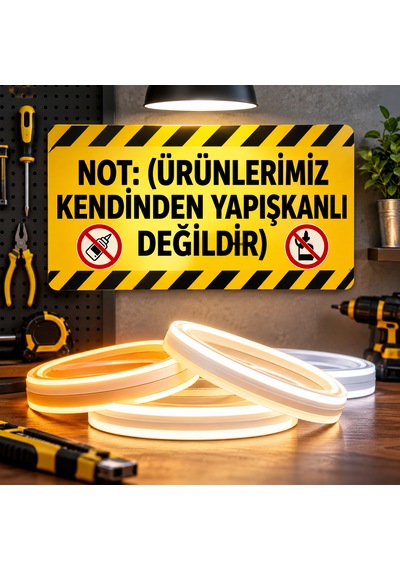 Tak Çalıştır 5 Metre Esnek Noas 6500k Beyaz Neon Led Montaj Aparatı Dahil 220v Tak Çalıştır Ip65 Esnek Hortum Led 8x16 Mm Iç Dış Mekan 6500K - Beyaz Işık