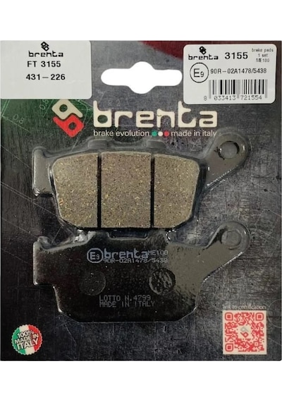 Suzukı Dl 250 V-storm Arka Fren Balata Brenta Made İn İtaly