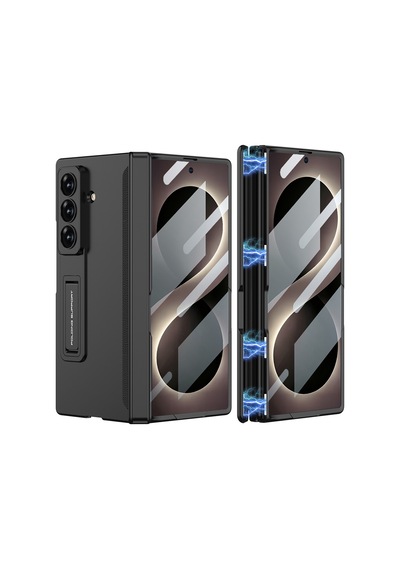 Samsung Galaxy Uyumlu Z Fold 8 Ultra Kılıf M-magnet Standlı Case Siyah