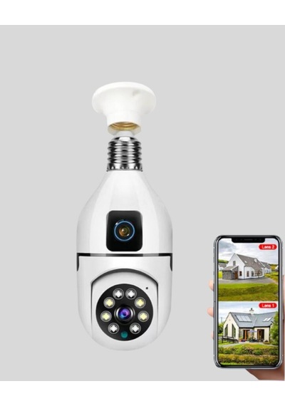 1080p Wifi Ampul Kamera Uzaktan Erişimli Hareket Sensörlü Gece Görüşlü 57585372