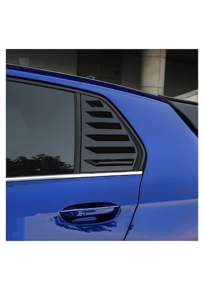 Volkswagen Golf 8-8.5 Kelebek Cam Vizörü Kaplama 2021-2026 Parlak Siyah Plastik