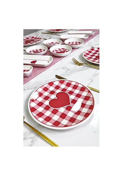 Tr Pınk Heart 14 Parça 6 Kişilik Lüx Kahvaltı Takımı, Kahvaltı Seti Genel