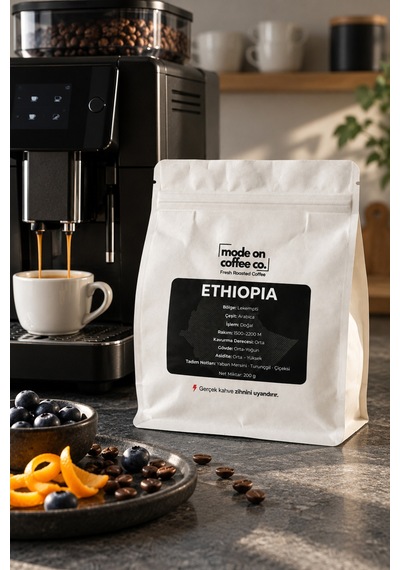 Etiyopya Lekempti Filtre Ve Espresso Kahve 200 Gr %100 Arabica Doğal Çekirdek