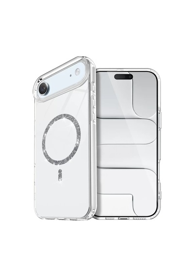 Newface Apple iPhone Uyumlu 17 Air Live Diamond Magsafe Kapak - Şeffaf Diğer
