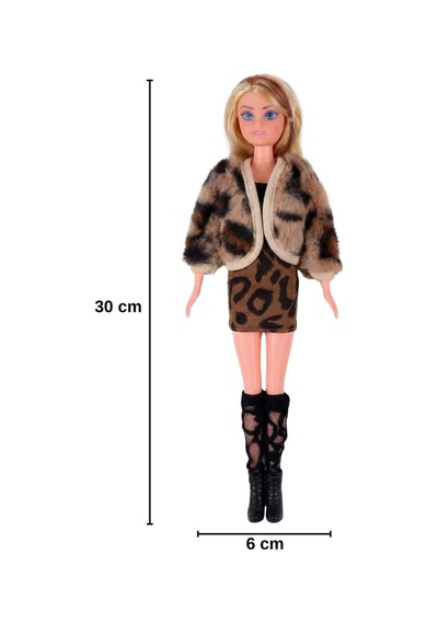 Good Girl 30 Cm Kürklü Ceketli Ve Çizmeli Moda Bebeği - Şık Aksesuarlı Manken Oyuncak Bebek S