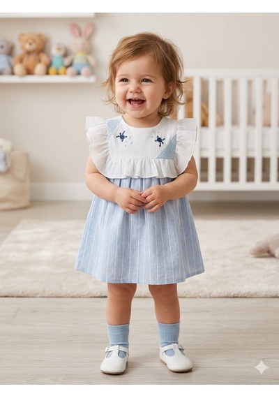 Babydoll Elbise Noynoy Açık Mavi