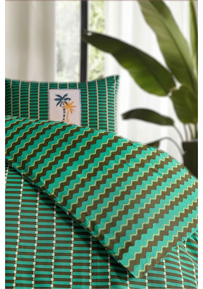 Doqu Home Jungle Muse Festıval Nevresim Takımı Çift-summer Yeşil