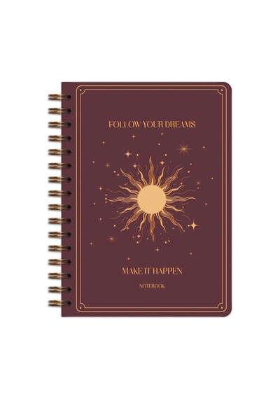 Bullet Journal Edition A5 15x21 Cm Spiralli Noktalı Tarihsiz Not Defteri Güneş
