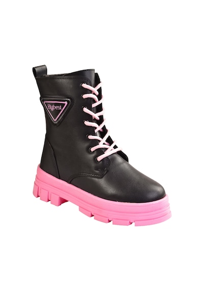 Mini Bonito Kız Çocuk Kalın Pembe Tabanlı Bot & Bootie