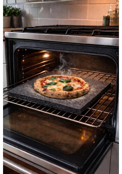 %100 Doğal Bazalt Pizza Taşı I Mangal Taşı I Barbekü Taşı 30x35x2 Cm