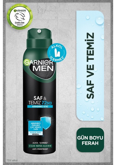 Garnier Men Saf&Temiz Erkek Deodorant 150 ML