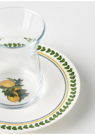 Bella Maison Lemoncello Porselen 6'lı Çay Bardağı Seti 170 Cc Kahverengi