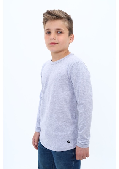 Toontoy Erkek Çocuk Baskılı Tişört Gri Melanj