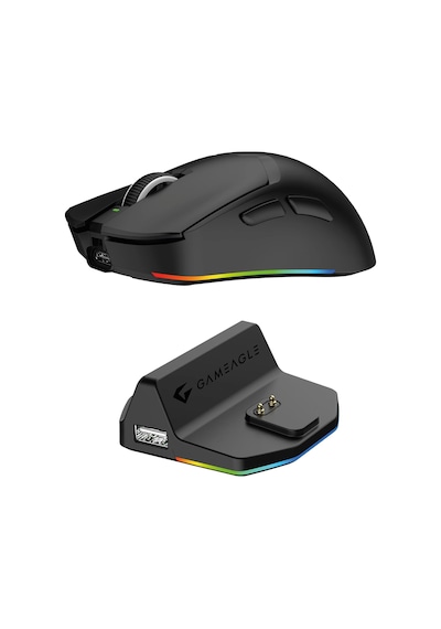 Tracker Pro Rgb Kablosuz 2.4ghz Bluetooth Kablolu Dock Şarj İstasyonlu 69gr 1khz 12000dpı Oyuncu Mouse Siyah