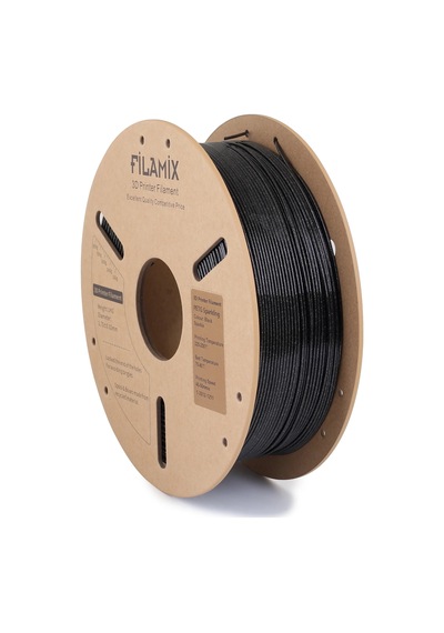 Filamix Petg Sparkling Filament -simli Siyah