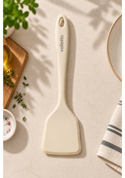 Premium Isıya Dayanıklı Silikon Spatula Vanilya