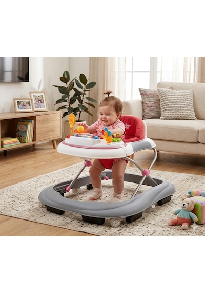 Baby2go 25837 Toodle Pembe Lüks Yürüteç