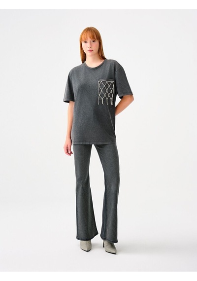 Loft Regular Fit Kadın Tshirt K.kol Lf2037873 Q1.v1 Antrasit