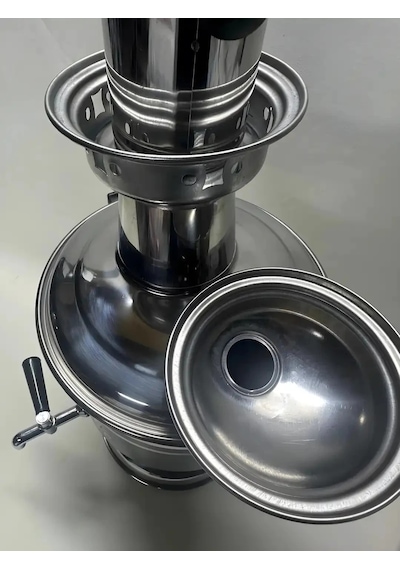 Vezir-iş 4 Litre Kömürlü Semaver Siyah Kulp