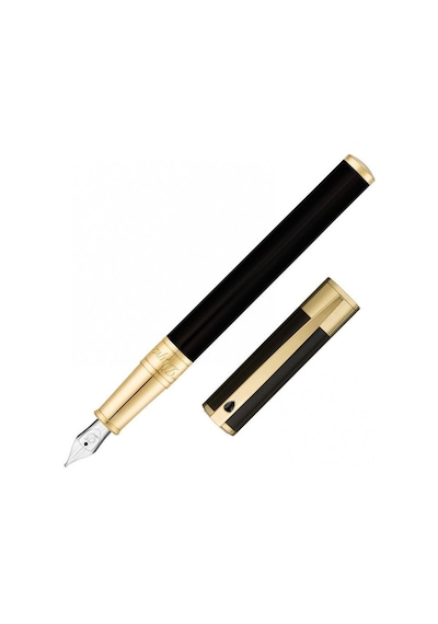 260205 St Dupont D-Initial Black-Gold Dolma Kalem