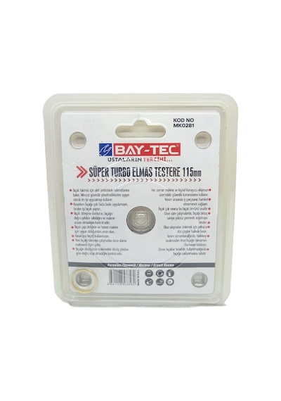 Bay-tec Mk0281 Süper Turbo Elmas Testere 115mm