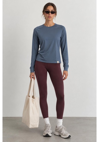 Alexandergardi Kadın Activewear Bisiklet Yaka Üst İndigo