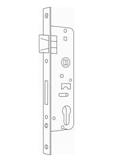 Pvc Yale Gömme Kilit, 35 Mm, Metal Ve Plastik Aksamlı, Kapı Mekanizması
