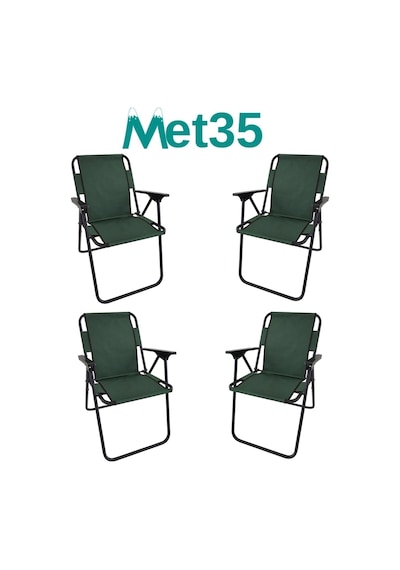 Met35 Katlanır Piknik Sandalyesi-4lü-yeşil Yeşil