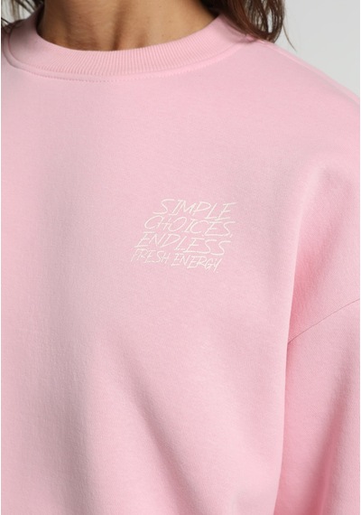 Colin's Colins Regular Fit Yuvarlak Yaka Baskılı Kadın Pembe Sweatshirt Cl1082141 Q1.v2 Pın