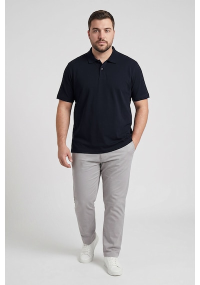 Tommy Life Lacivert Polo Yaka Büyük Beden Battal Erkek T-shirt - 88511
