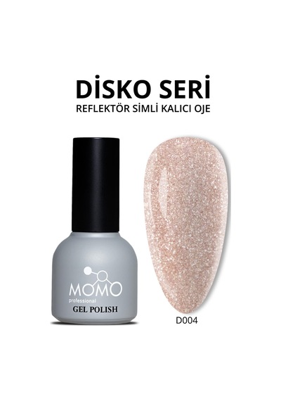 Momo Professional Disko Kalıcı Oje D004 Nude Pembe 10 Ml