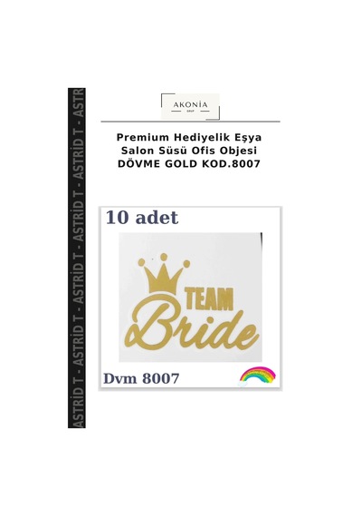 Premium Hediyelik Eşya Salon Süsü Ofis Objesi Dövme Gold Kod.8007