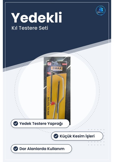Mini Kıl Testere Seti Yedekli Hırdavat El Testeresi Kesme Aleti E